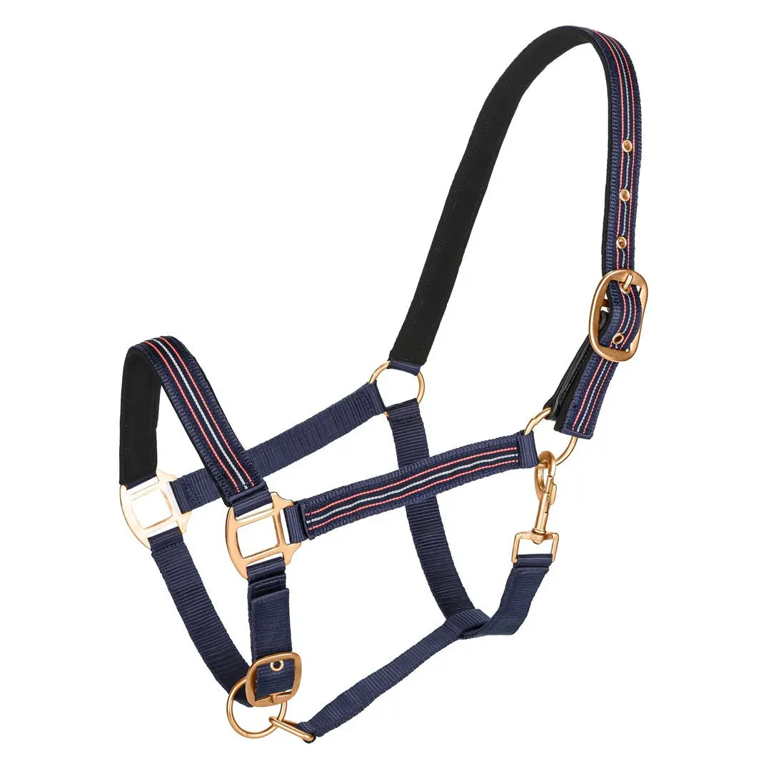 Tuffrider Adjustable Nylon Breakaway Halter W/ Padded Crown And Rose Gold Hardware 1