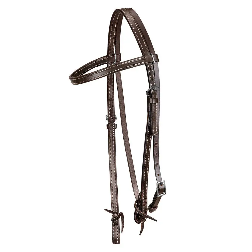Tuffrider Western Browband Headstall With Latigo Bit Ties 1
