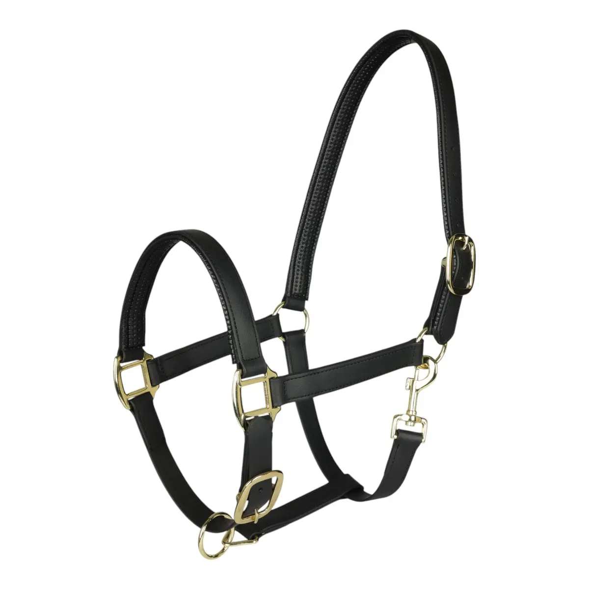 Tuffrider Easycare Equileather Heavy Duty Break Away Halter With Brass Plated Fittings 1