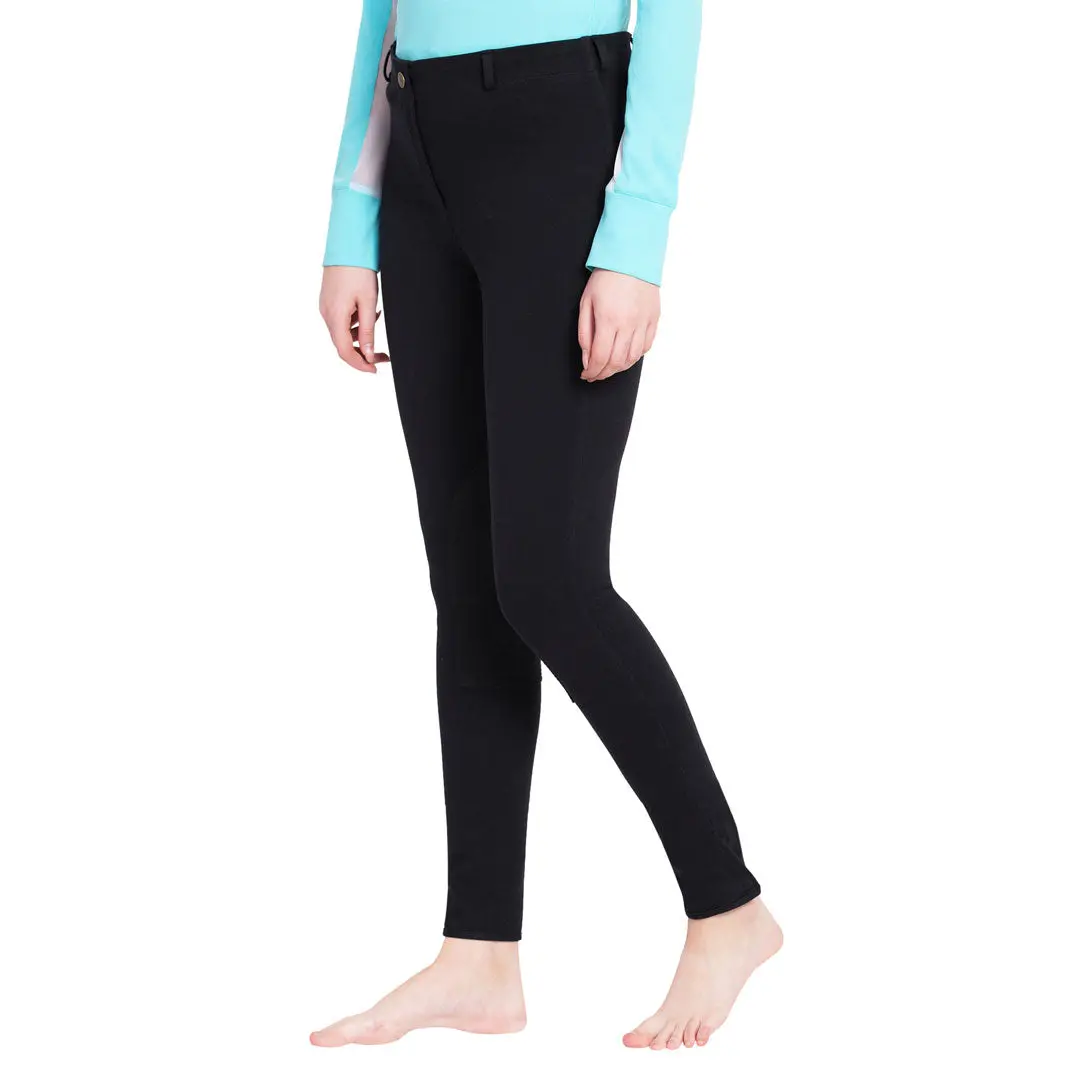 Tuffrider Ladies Cotton Pull-On Knee Patch Plus Breeches 1