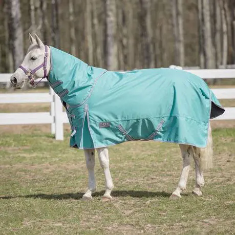 Tuffrider 1200 D Comfy Winter Medium Weight Ripstop Turnout Blanket W/ Detachable Neck- 200 Gsm 1