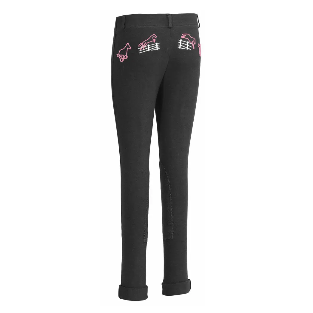 Tuffrider Children's Cotton Embroidered Pull-On Jodhpurs 2
