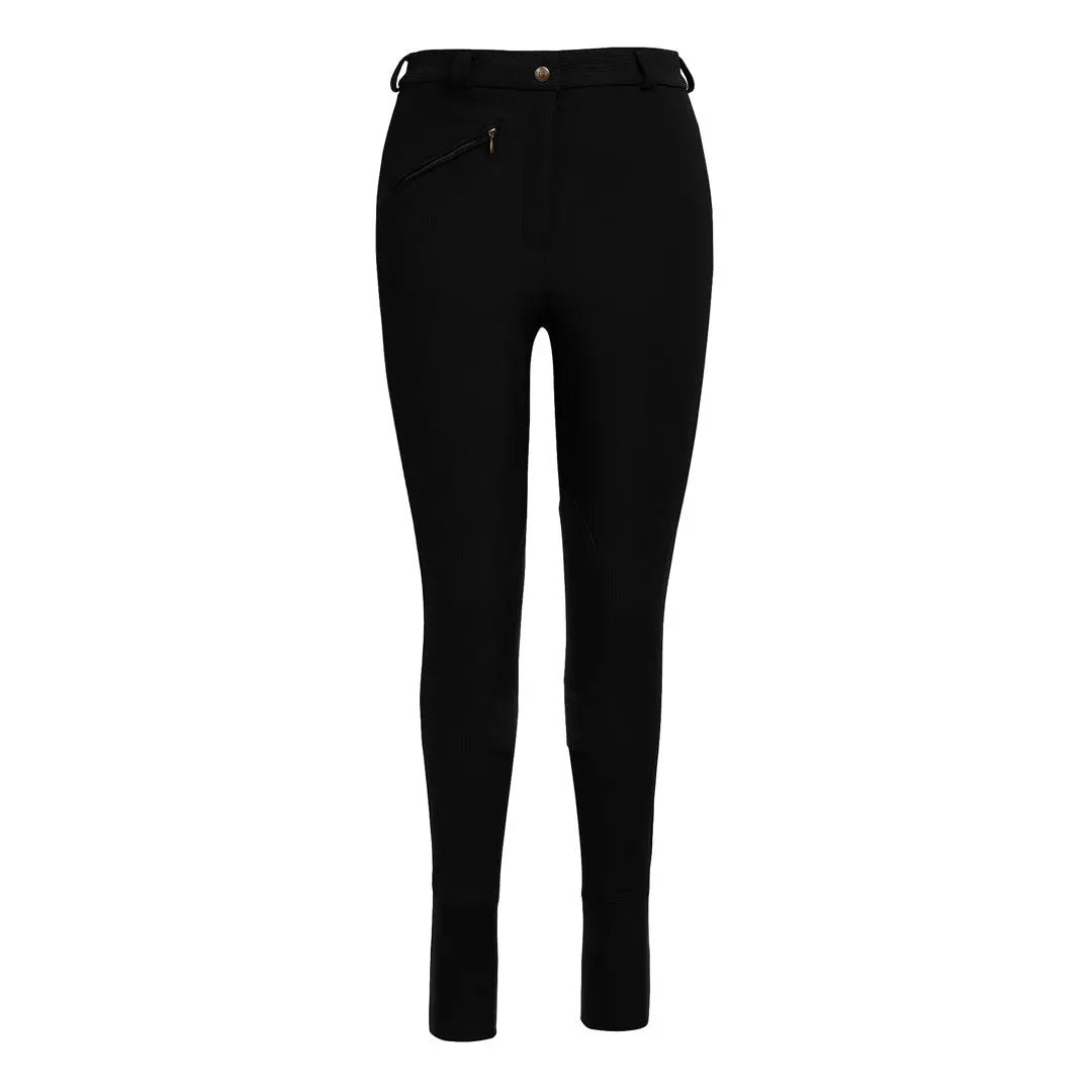 Tuffrider Ladies Long Ribb Knee Patch Breeches 1