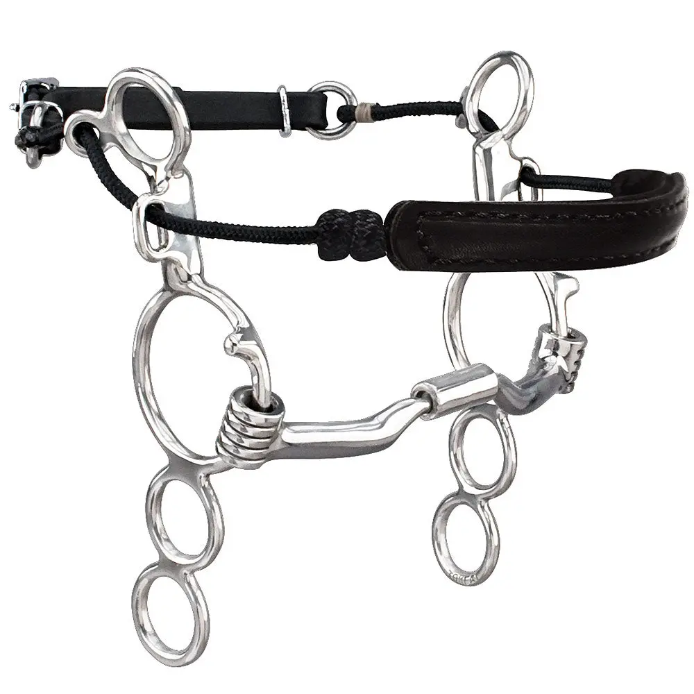 Myler 3 Ring Combination Bit 6" Shank Sweet Iron Low Port Comfort Snaffle Mb 04 1