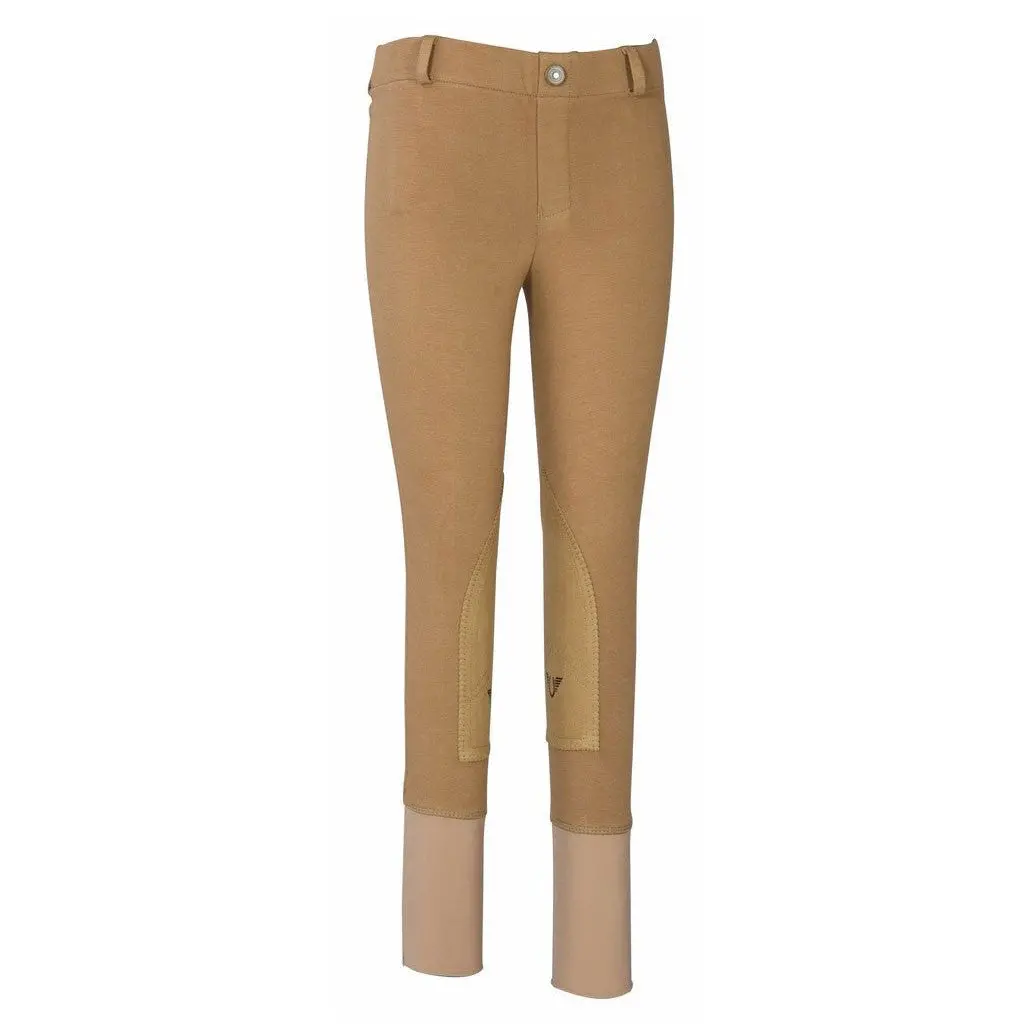 Tuffrider Children's Starter Lowrise Pull-On Knee Patch Breeches 1