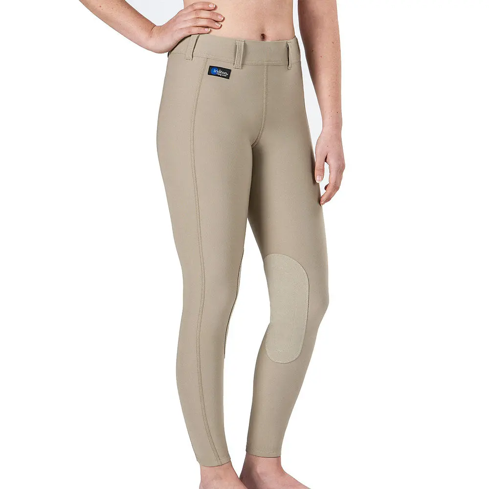 Large Irideon Kids Issential Stretch Breathable Horse Riding Tight Classic Tan 1