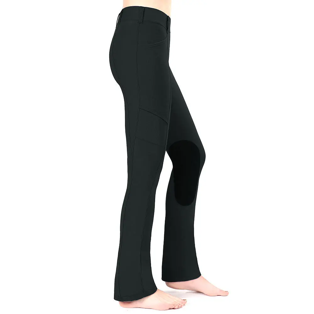 Small Irideon Issential Cargo Bootcut Horse Riding Tight W/ Pockets Black 1