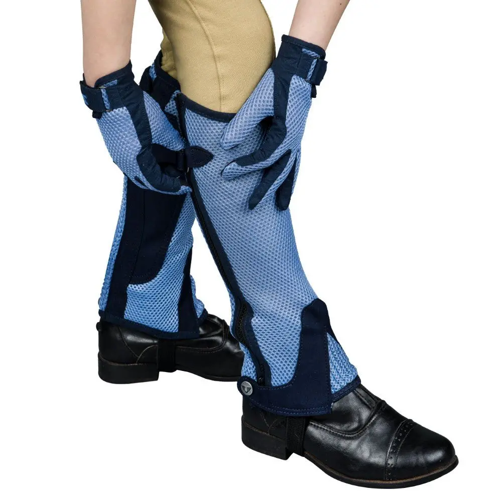 Tuffrider Children's Double Up Air Mesh Half Chap And Glove Set 9