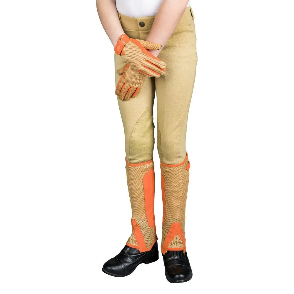 Tuffrider Children's Double Up Air Mesh Half Chap And Glove Set 10