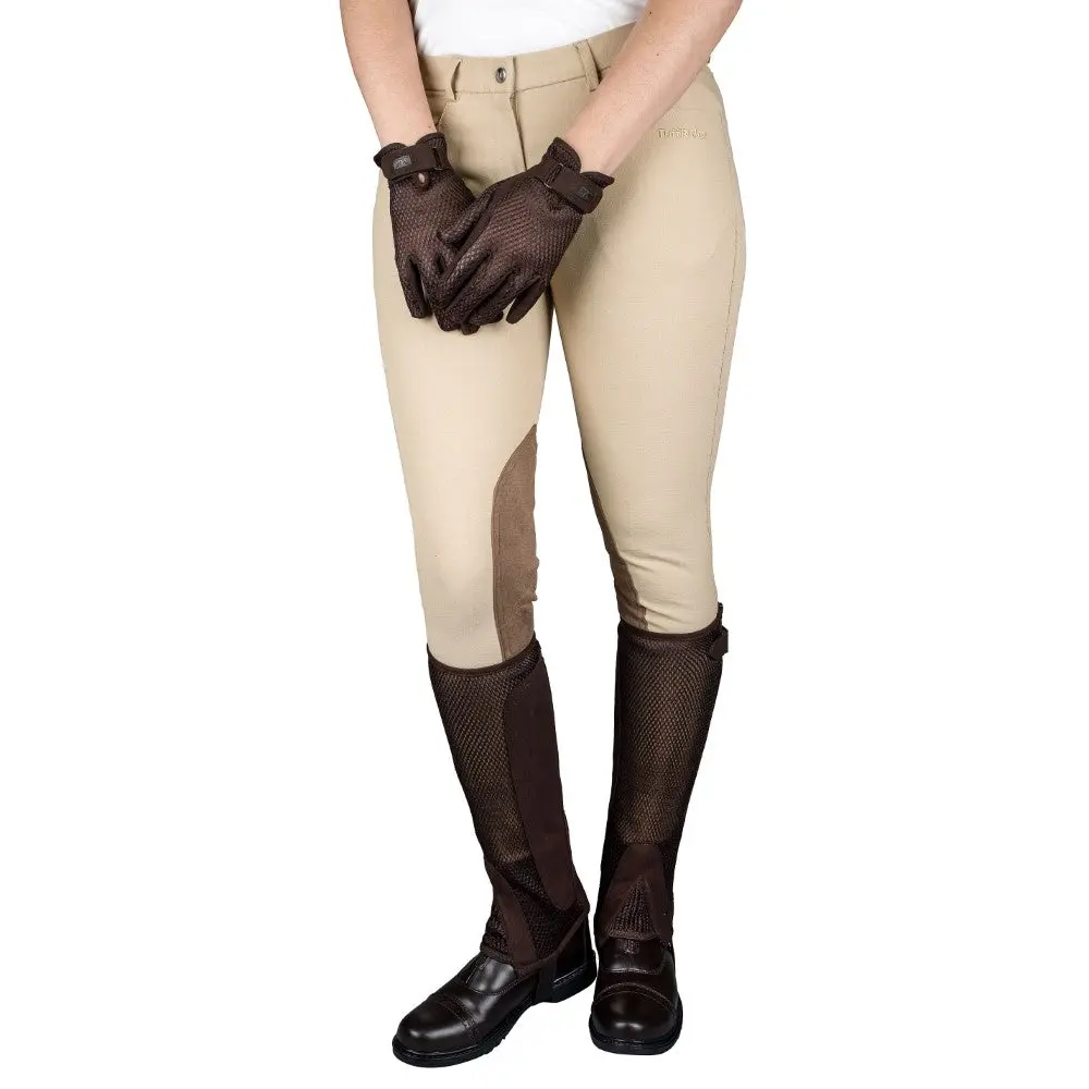 Tuffrider Ladies Double Up Air Mesh Half Chap And Glove Set 1
