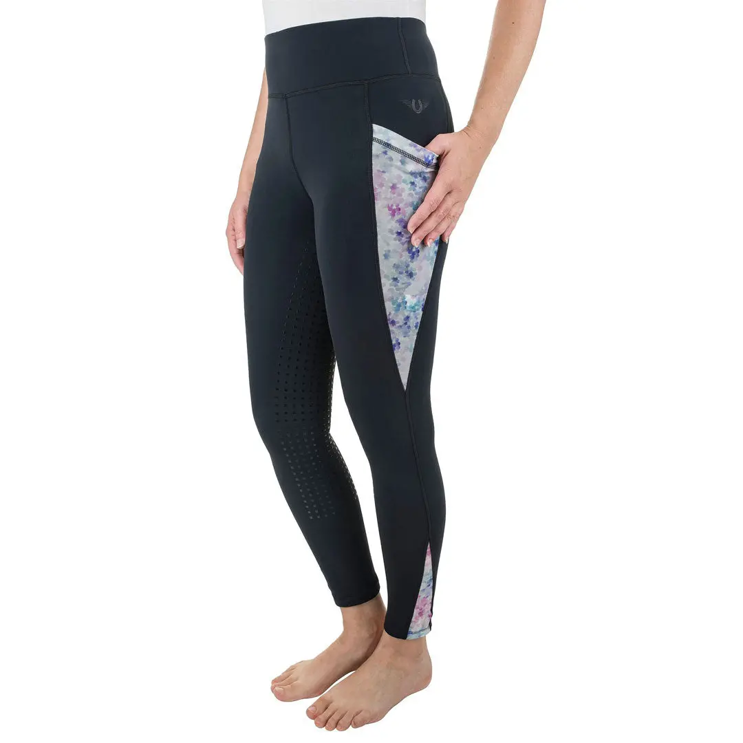 Tuffrider Ladies Minerva 3 Season Printed Full Seat Tights 1