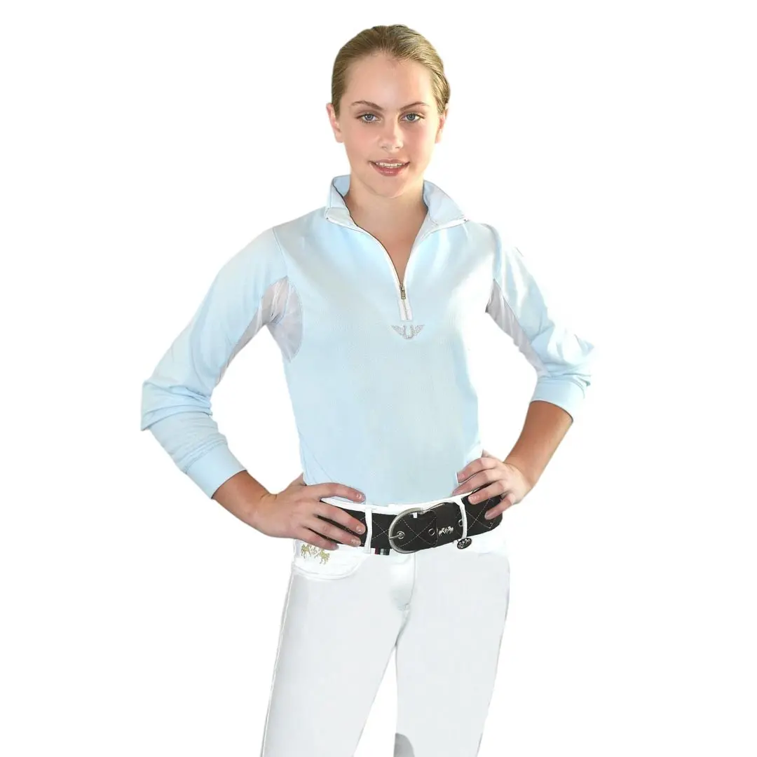 Tuffrider Youth Long Sleeve Ventilated Technical Sport Shirt – Uv Protection, Quick-Dry, Mesh Undersleeves 1