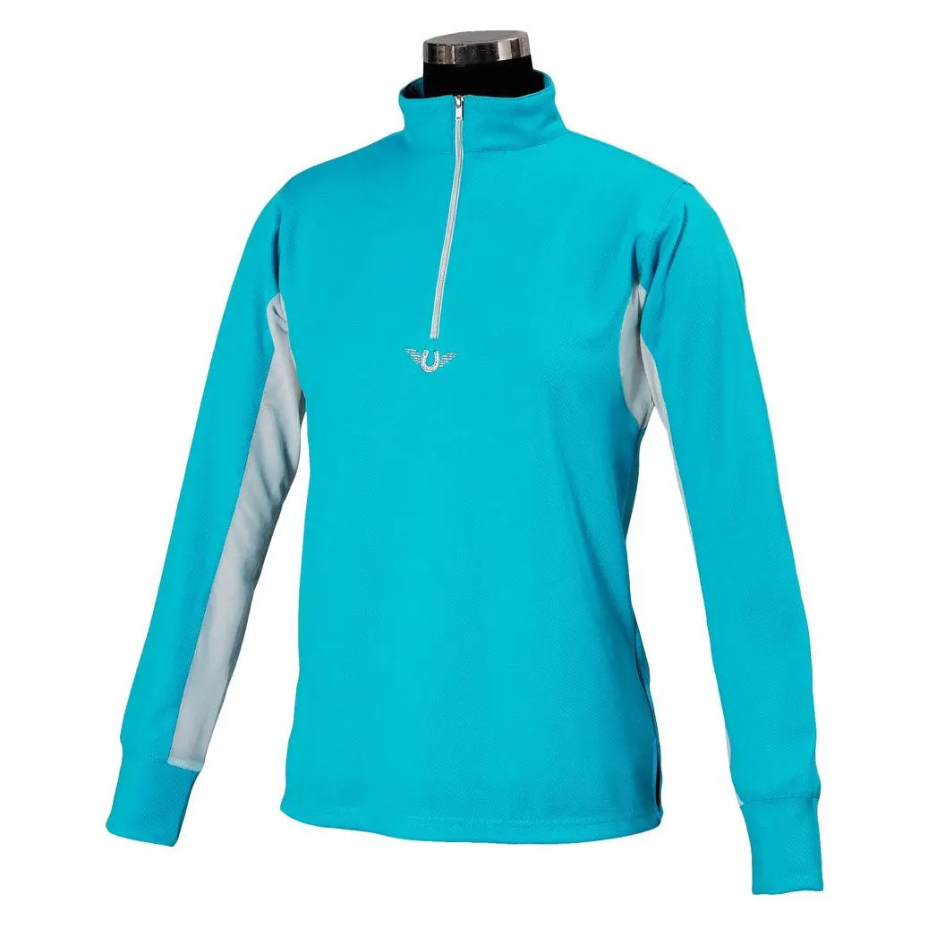 Tuffrider Youth Long Sleeve Ventilated Technical Sport Shirt – Uv Protection, Quick-Dry, Mesh Undersleeves 17