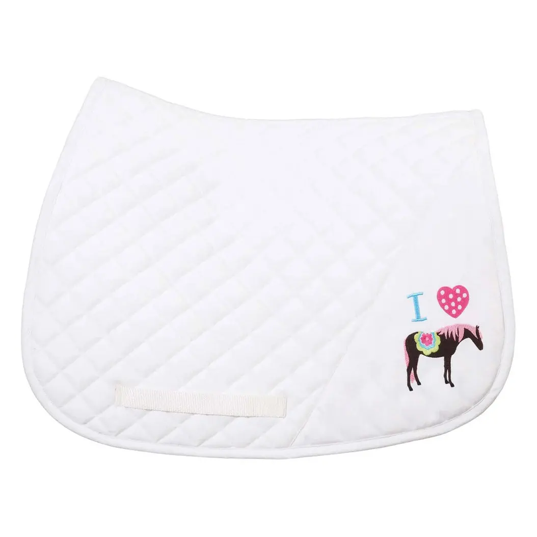 Tuffrider I Heart Pony Girl Saddle Pad 1