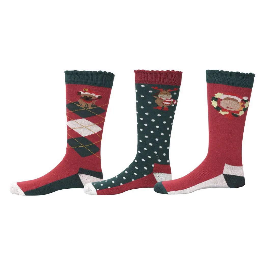 Tuffrider Holly Kids Winter Socks - 3 Pack 1