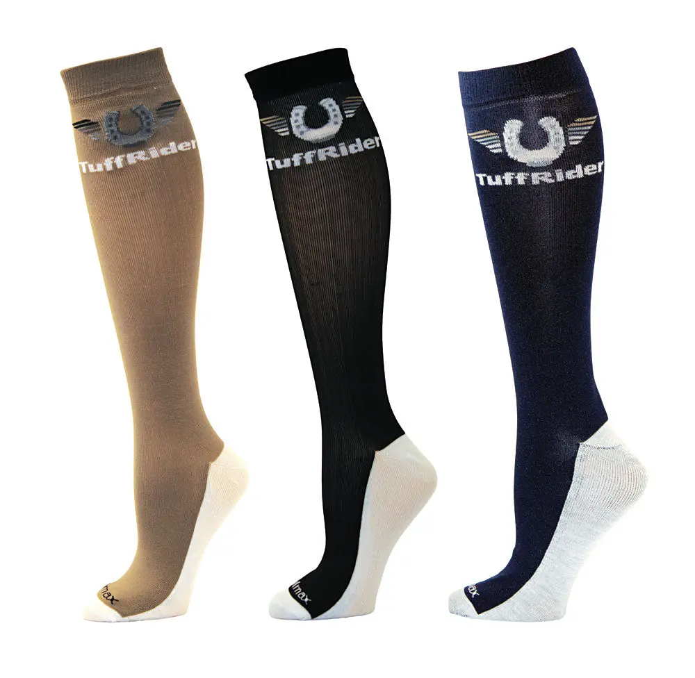Tuffrider Ladies Coolmax Knee Hi Boot Socks - 3 Pack 1