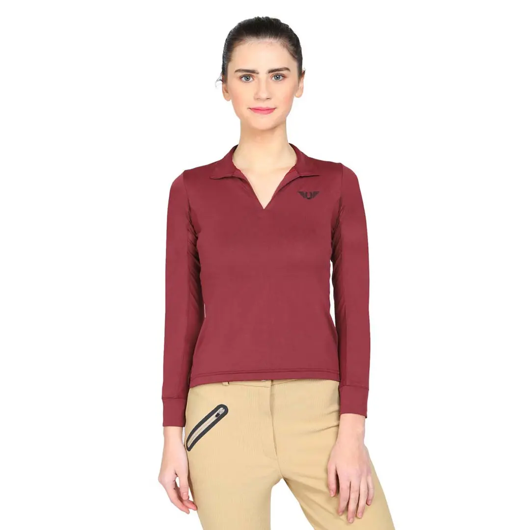 Tuffrider Ladies Taylor Long Sleeve Polo 1