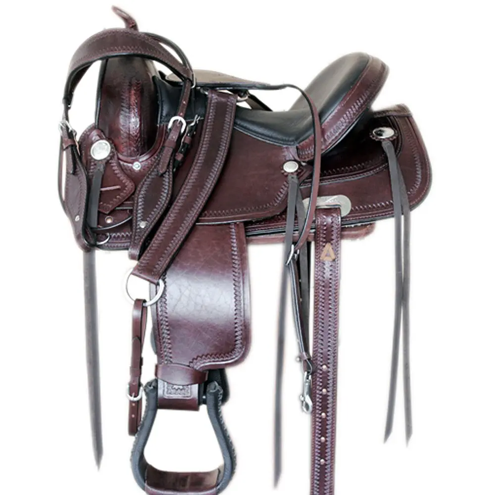 16 In Western Horse Saddle American Leather Flex Tree Trail & Pleasure Tack 1