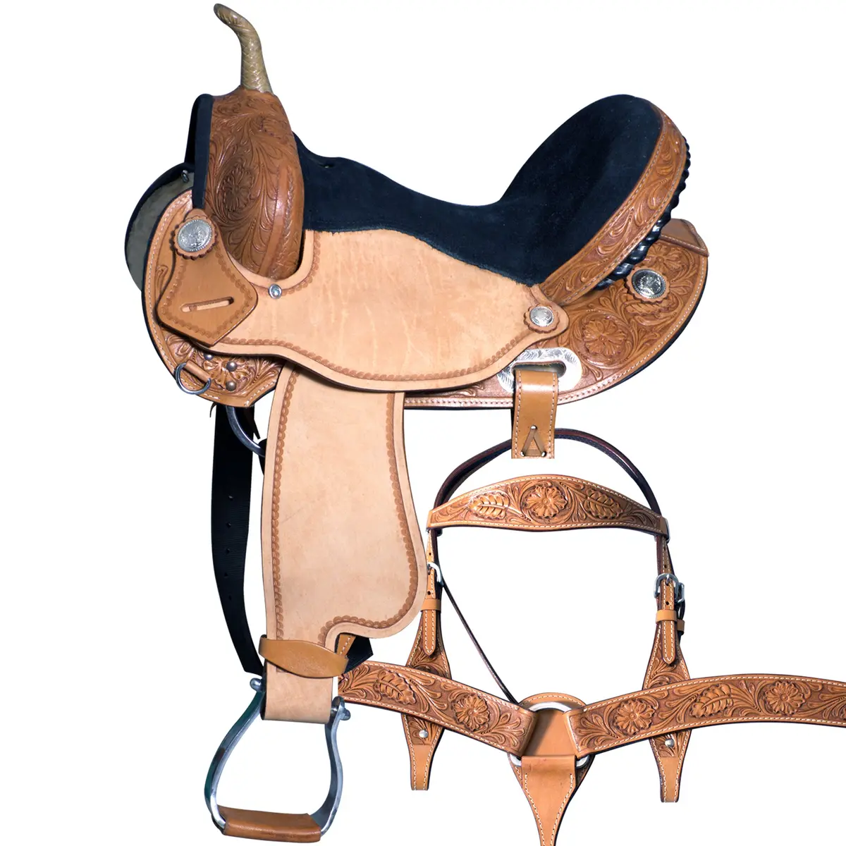 15 In Western Horse Barrel Racing Saddle Trail American Leather 1