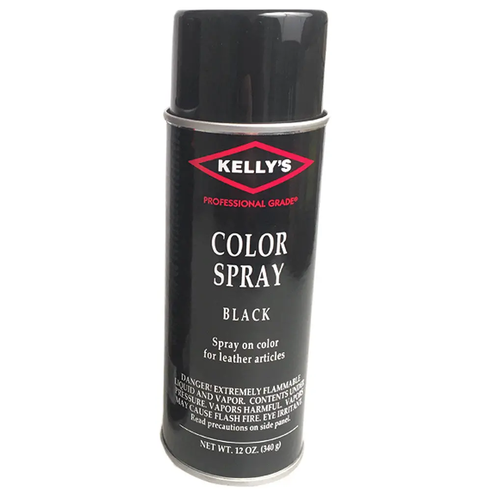 10 Ounce Kelly's Convenient Instant Spray Color Smooth Leather Articles Black 1