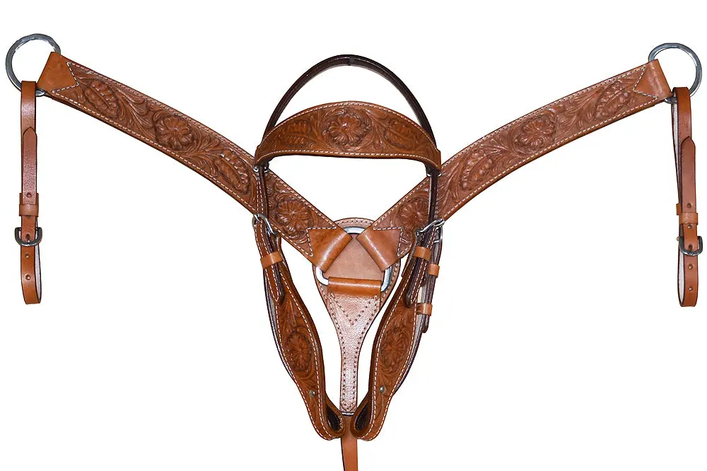 Hilason Western Horse Barrel Racing Saddle Trail American Leather Tack 4