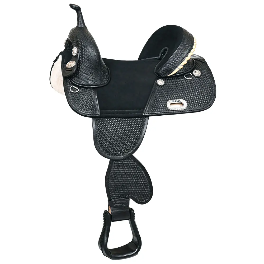Hilason Western Horse Saddle Treeless Trail Barrel American Leather 1