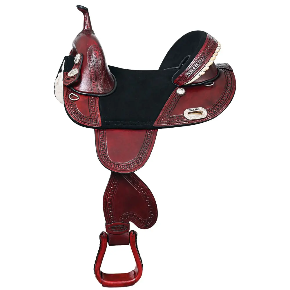 Hilason Western Horse Saddle Treeless Trail Genuine American | For Horses Leather 1