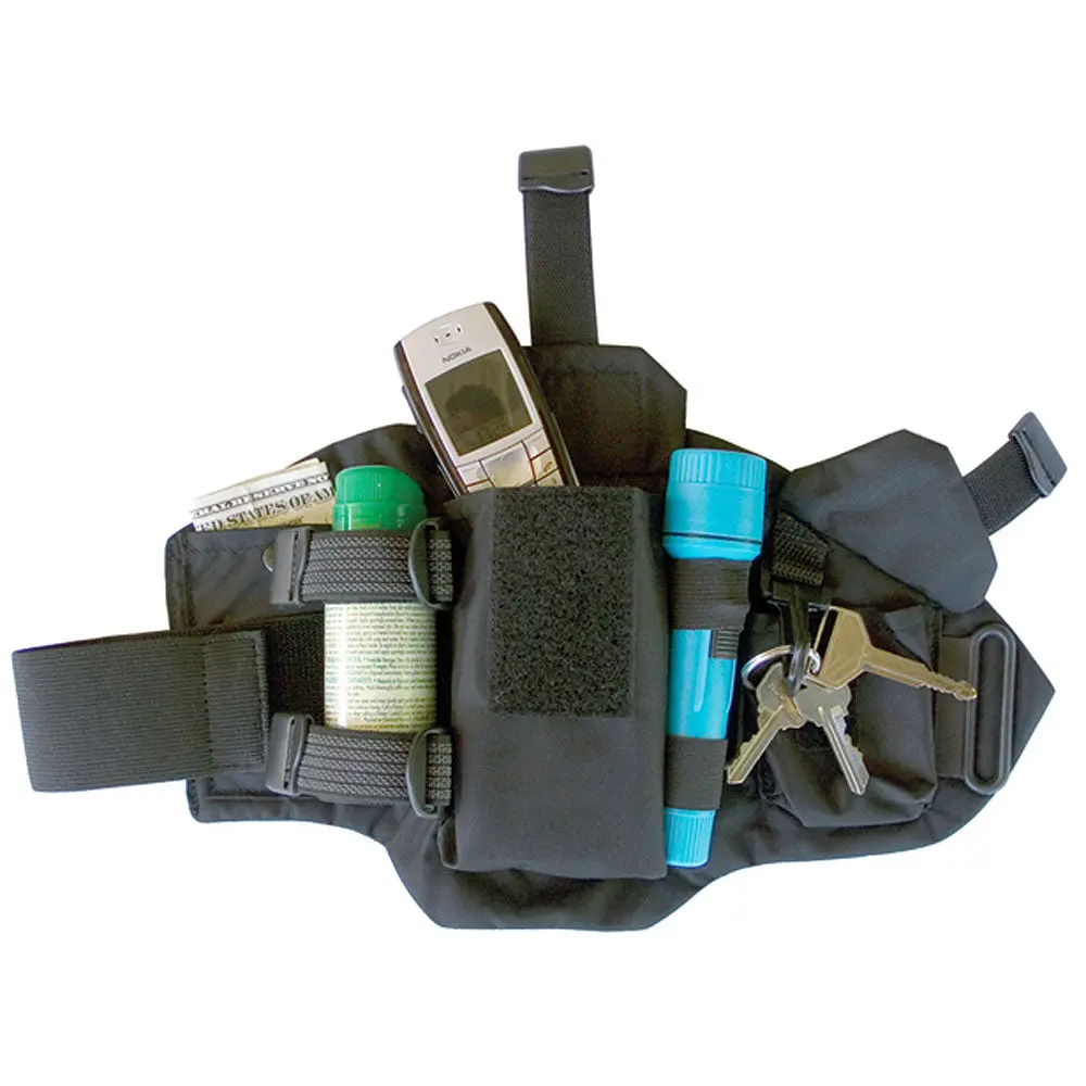 Large Cashel Well Made Trail Rides Pocket Keys Cash Compect Ankle Safe Black 1