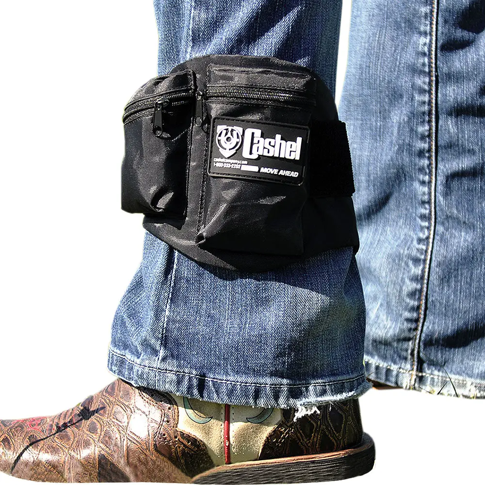 Small Cashel Well Made Trail Rides Pocket Keys Cash Compect Ankle Safe Black 1