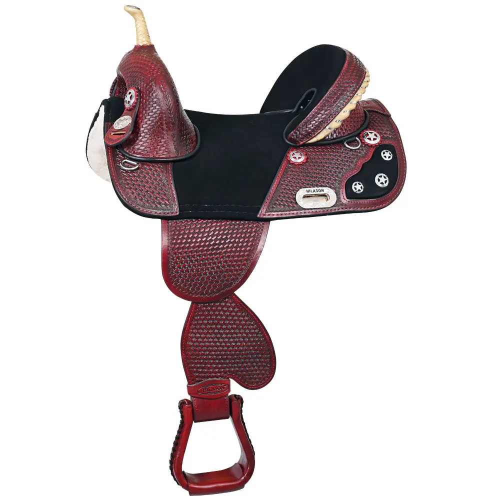 Hilason Western Horse Treeless Trail Barrel American Leather Saddle | For Horses 1