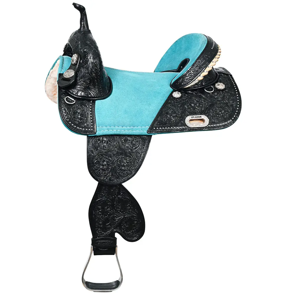 Hilason Western Horse Saddle Treeless Trail Barrel American Leather | For Horses 1