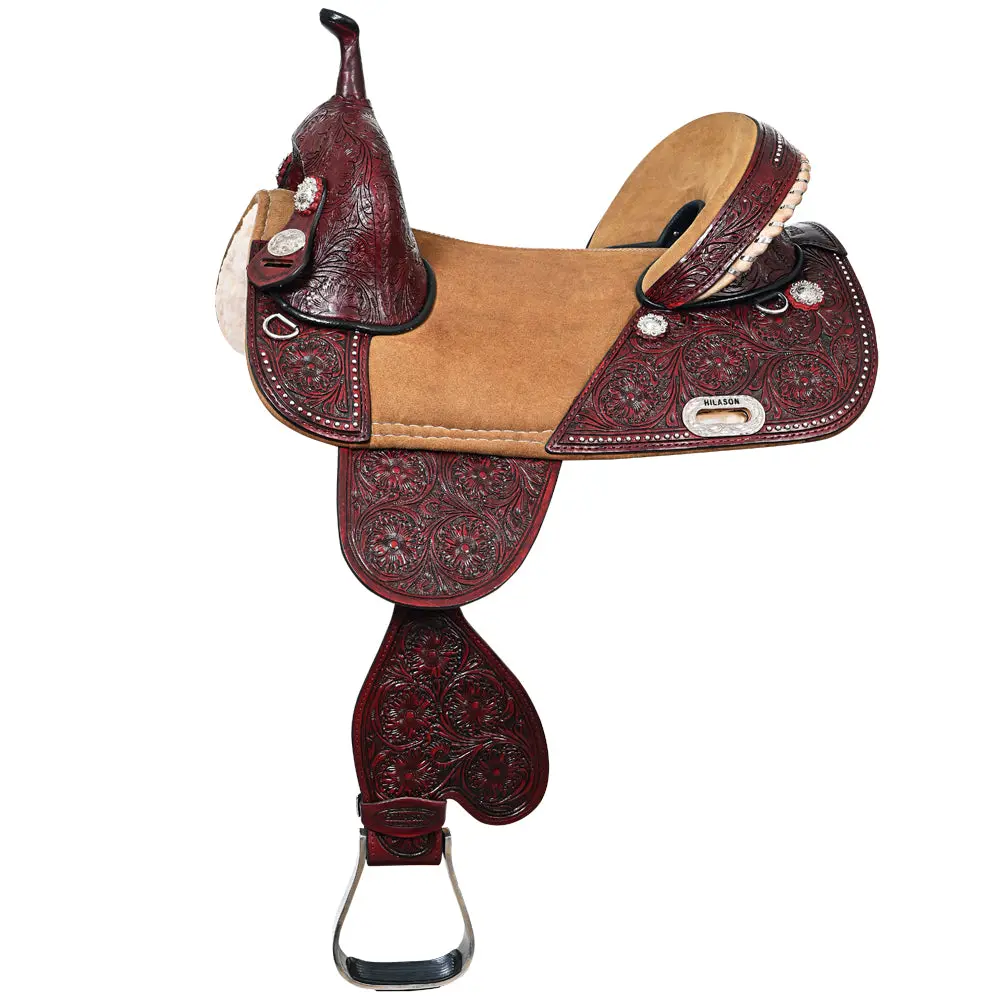 Hilason Western Horse Saddle Treeless Trail Barrel American Leather | For Horses 1