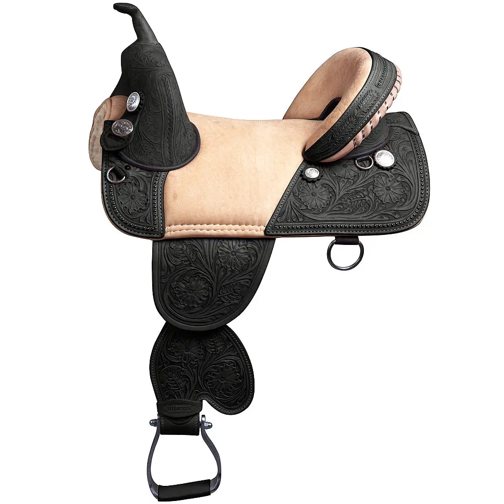 Hilason Western Horse Saddle Treeless Trail Barrel American Leather | For Horses 1
