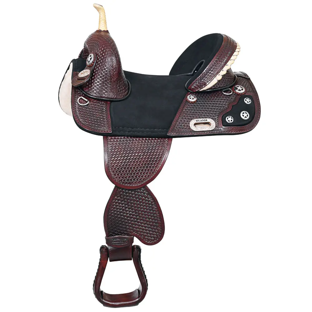 Hilason Horse Saddle Treeless Trail Barrel American Leather | Western For Horses 1