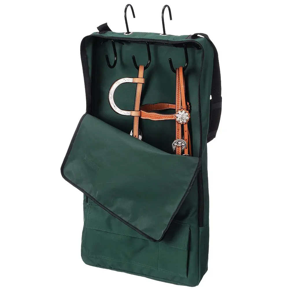 Tough 1 Nylon 2 Pockets Quick Grip Bridle Halter Prong Tack Rack Hunter 1