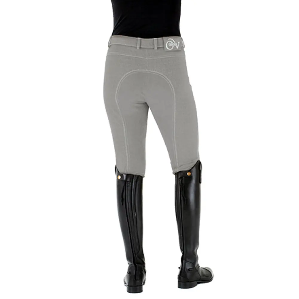 Ovation Euro Melange Full Seat Breech Ladies Grey 1