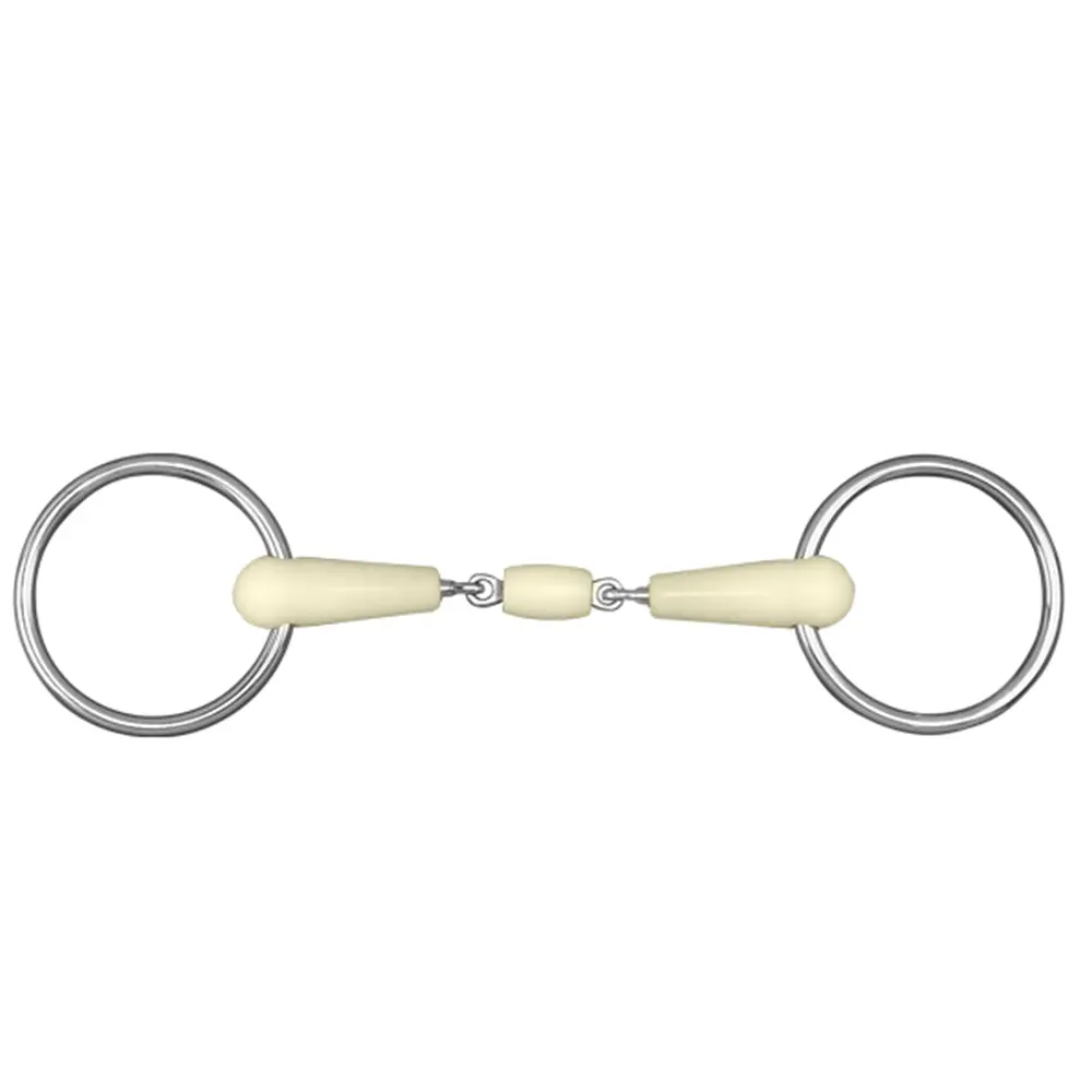 Happy Mouth Double Jointed Loose Ring W/ Roller Horse Bit 1