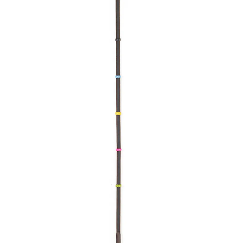5/8 X 54" Camelot Horse Anti-Slip Colored Leather Stop Reins Brown 1