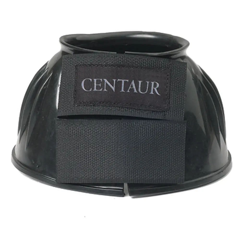 X-Large Centaur Pvc Ribbed Double Hook And Loop Bell Boots Black 1