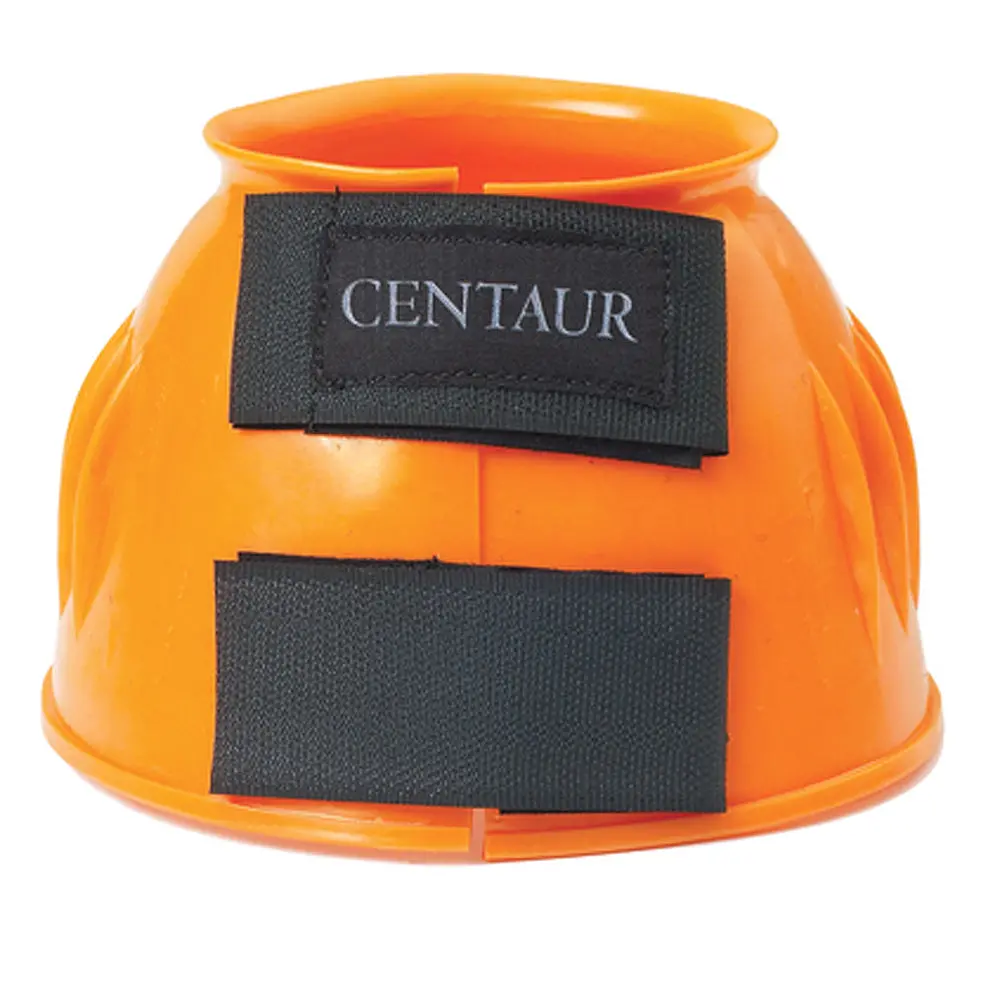 X-Large Centaur Pvc Ribbed Double Hook And Loop Bell Boots Orange 1