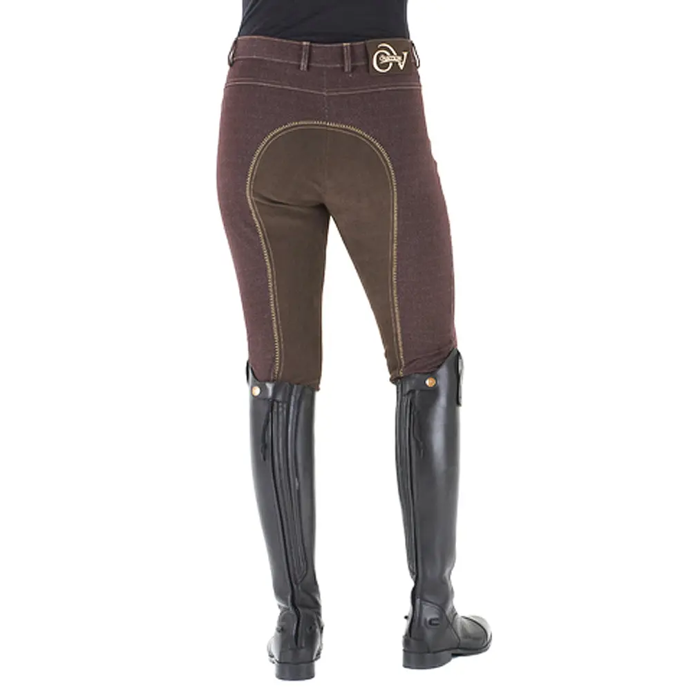 Ovation Euro Melange Full Seat Breech Ladies Antimicrobial Brown 1