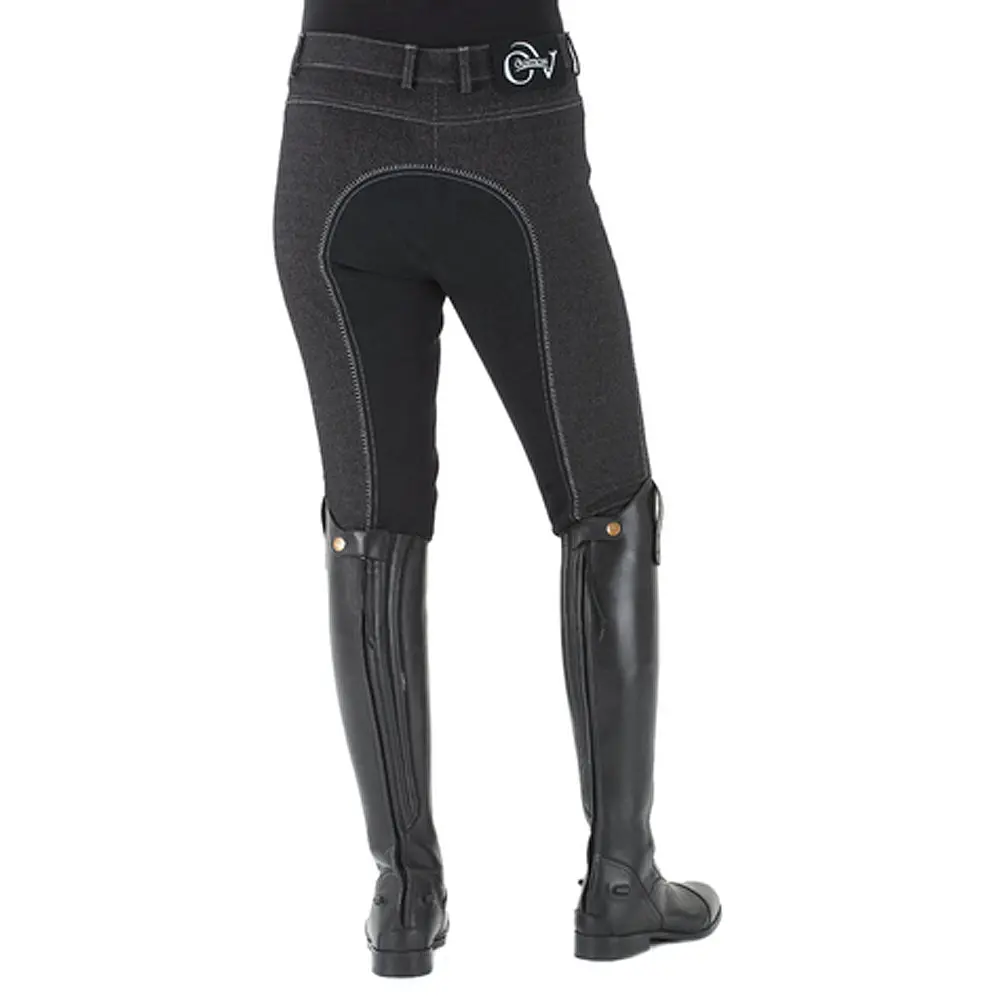 Ovation Euro Melange Full Seat Breech Ladies Antimicrobial Black 1