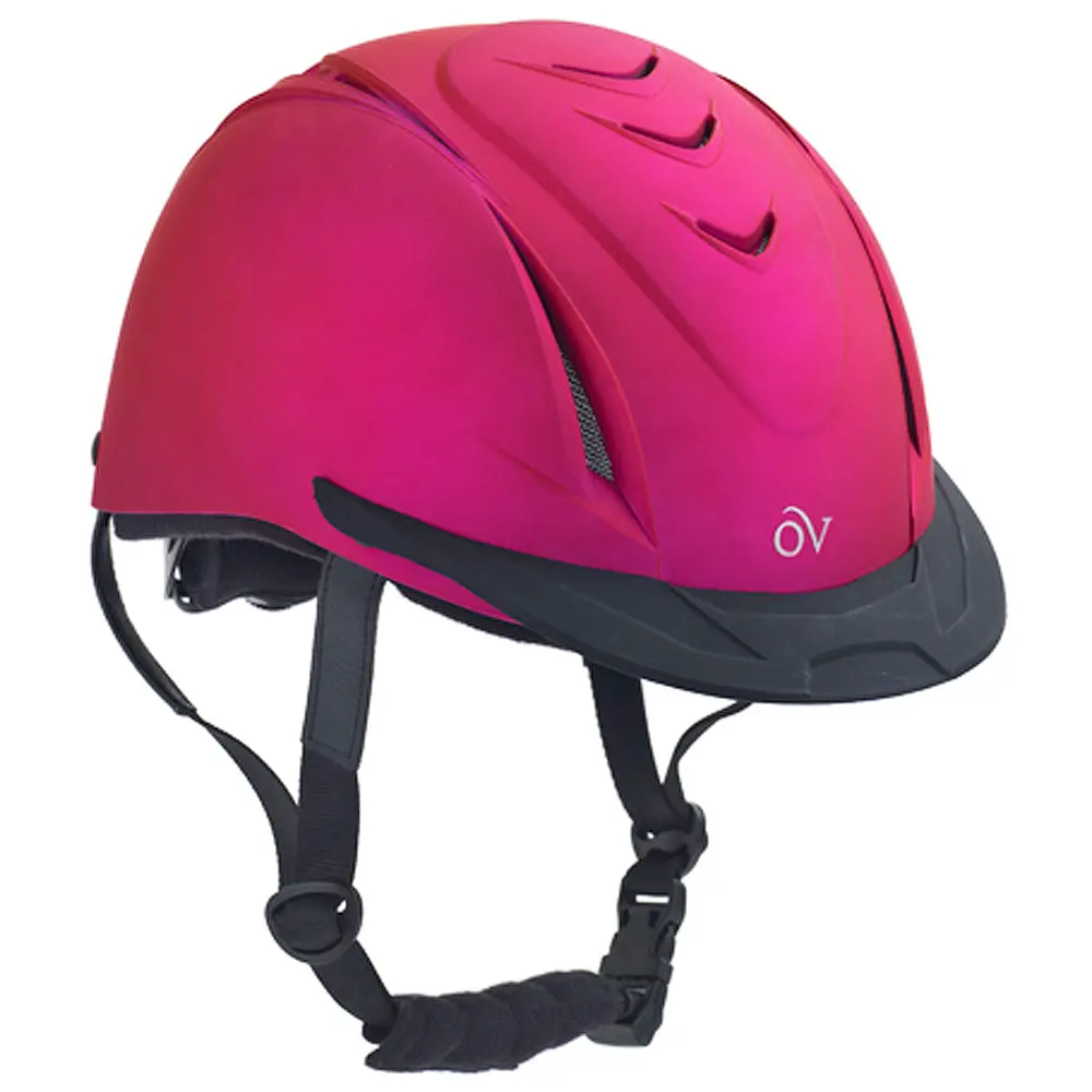 Ovation Metallic Schooler Lightweight Helmet Fuchsia 1