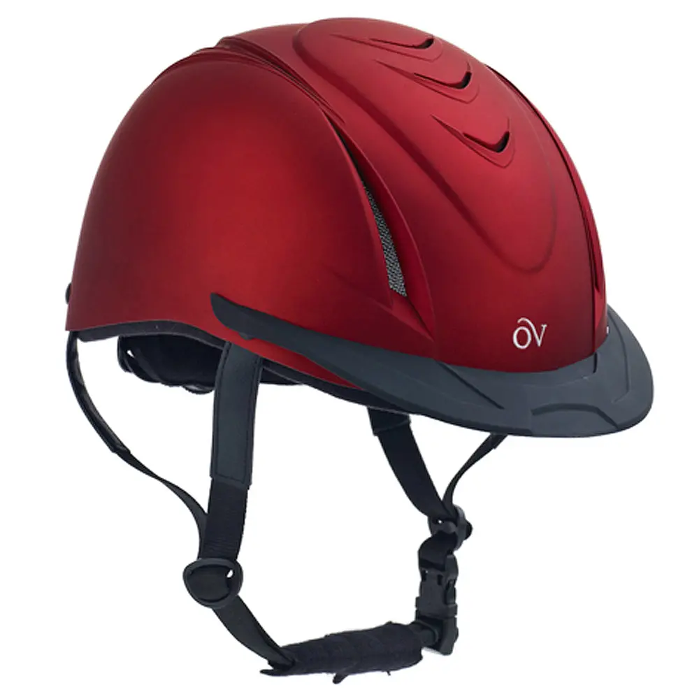 Ovation Metallic Schooler Lightweight Helmet Red 1