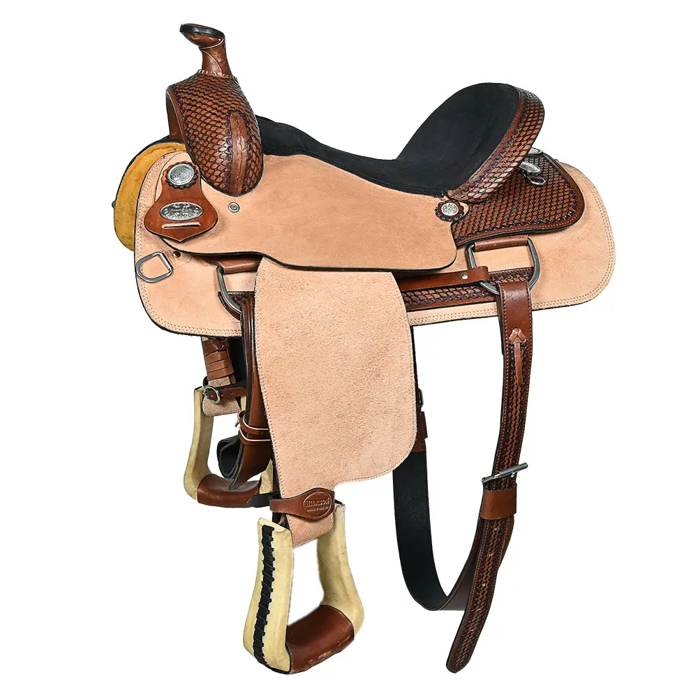 Hilason Western Horse Saddle American Leather Ranch Roping Cowboy | Hand Tooled Wade & For Horses 1
