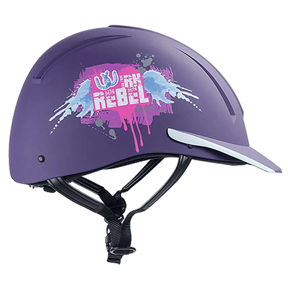 X Small Irh Equi Pro Western Rebel Comfortable Horse Riding Helmet Purple 1