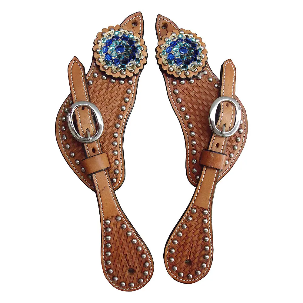 Hilason Western Show Tack Hand Tool Leather Horse Spur Straps Light Oil 1