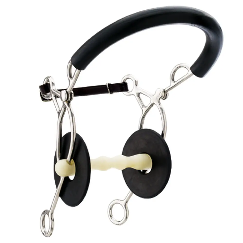 5.5" Happy Mouth Hackamore Mullen Horse Bit With Apple Scented Polymer 1