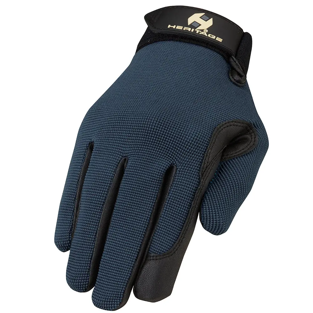 Heritage Performance Superior Fit Comfort Horse Riding Glove Steel Blue 1