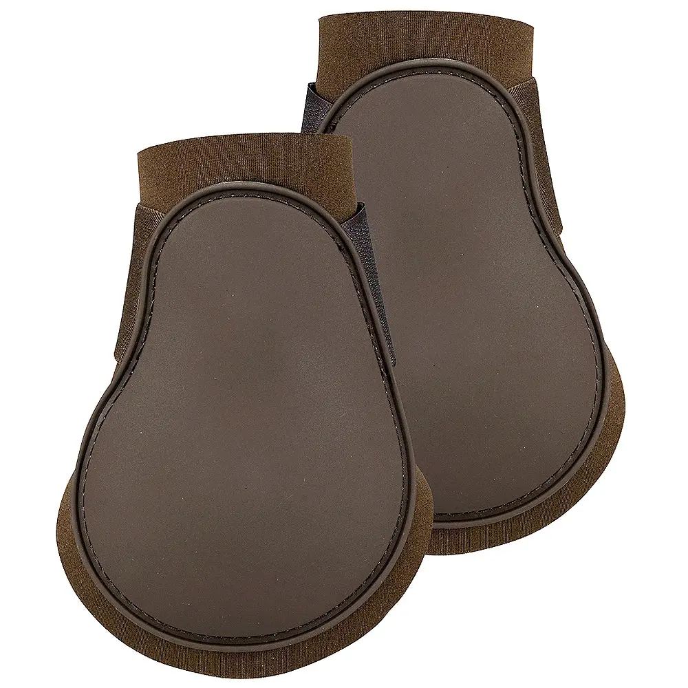 Full Sz Choco Brown Horze Neoprene Fetlock Boots Hind Leg Protection Horse Pair 1